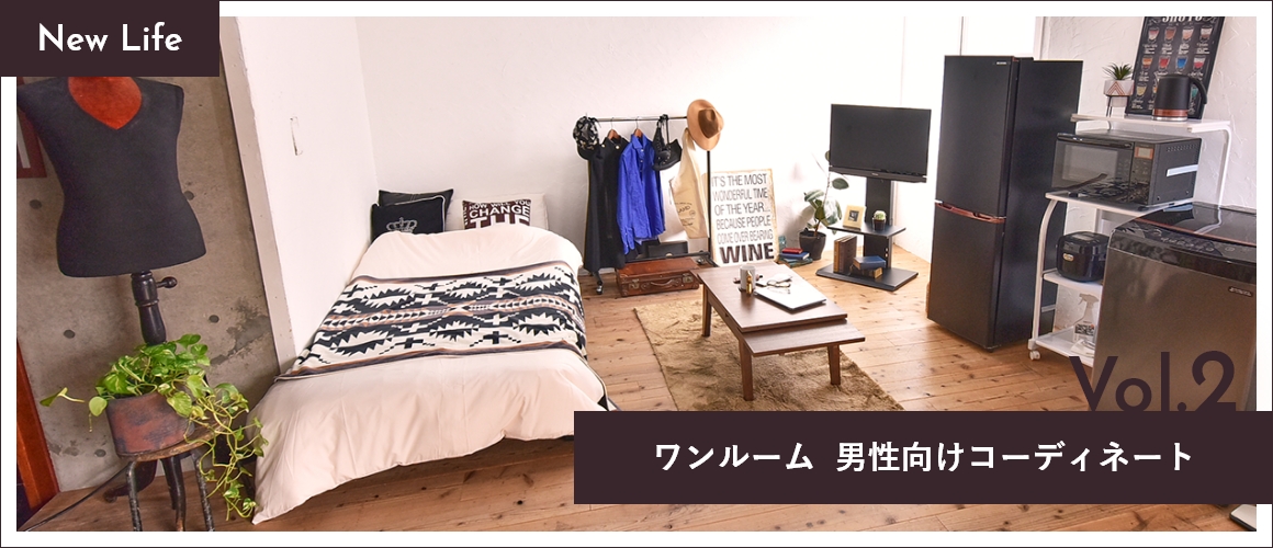 ワンルーム男性向き コーディネート