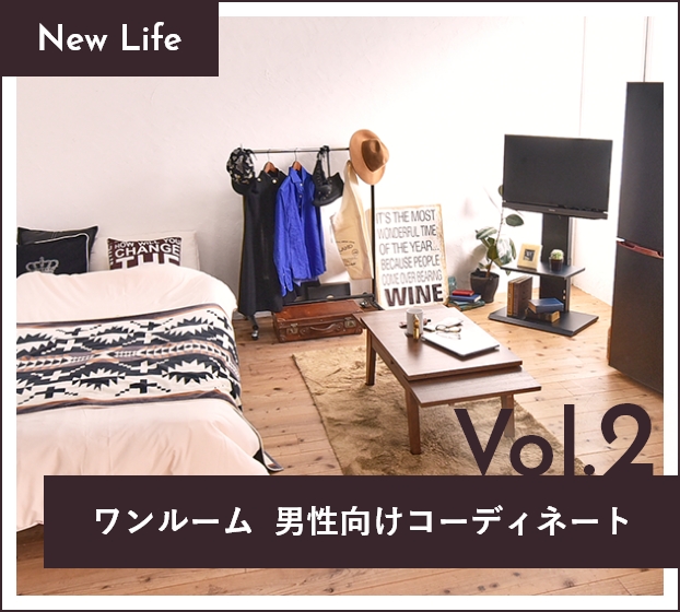 ワンルーム男性向き コーディネート