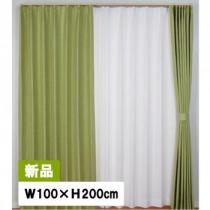 カーテン（100×200）2枚組・グリーン